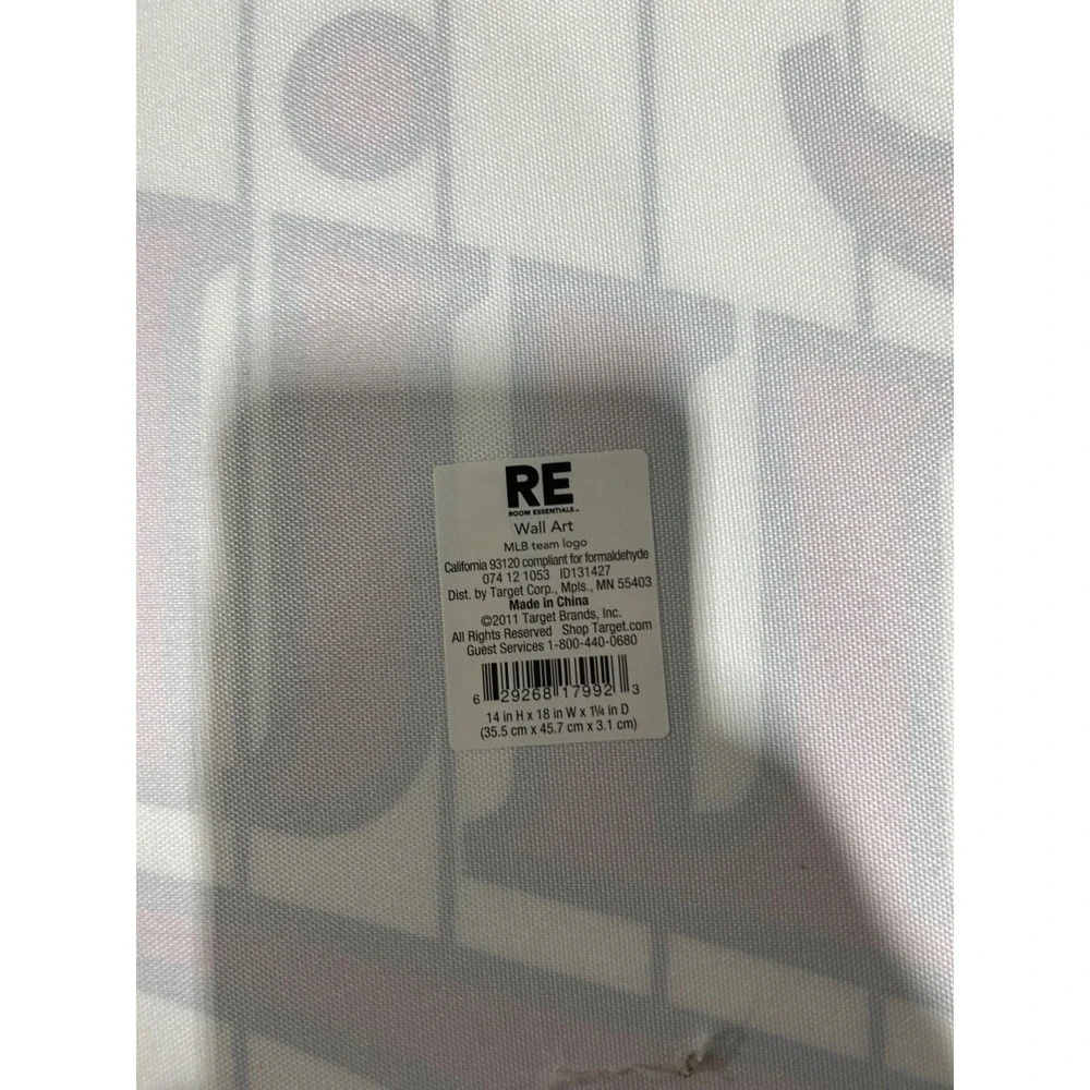 Minnesota‎ Twins MLB Wall Art Canvas Pinstripe Team Logo Room Essentials 14x18